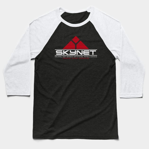 Skynet Artificial Intelligence Baseball T-Shirt by TVmovies